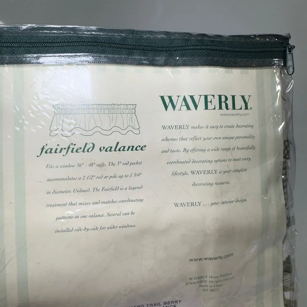 Waverly Fairfield Valance Orchard Trail Berry 78